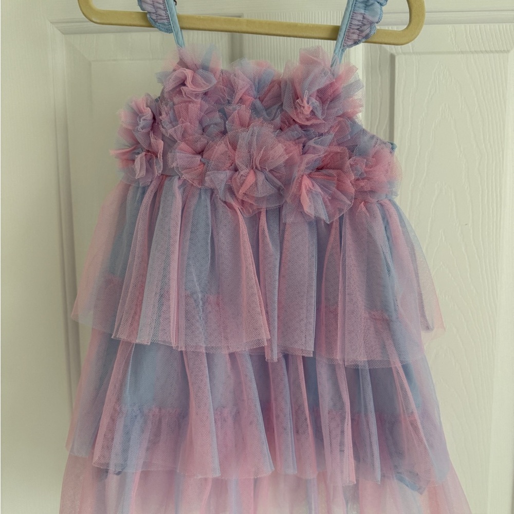 Hannah Banana Pink and Purple Tulle Dress